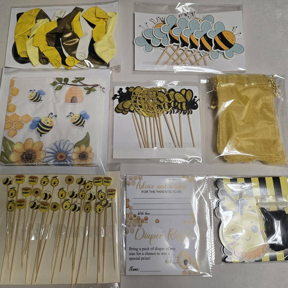 Bee-Themed Party Supplies Set